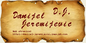 Danijel Jeremijević vizit kartica